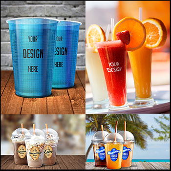 饮料杯 奶茶杯 果汁杯PSD样机模型