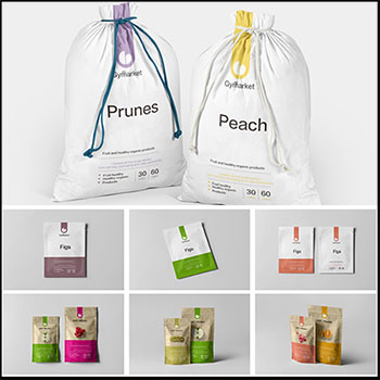 30款零食包装袋PSD样机模型