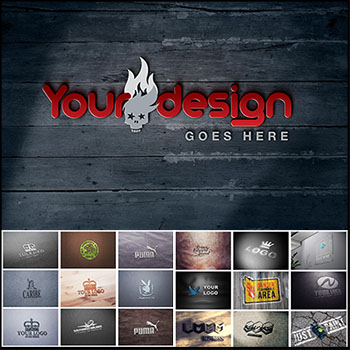 282款LOGO展示样机模型PSD素材