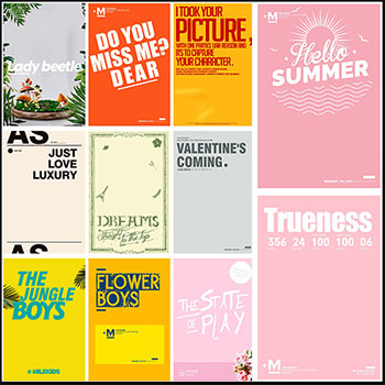 25款儿童时尚相册影楼后期PSD文字模板