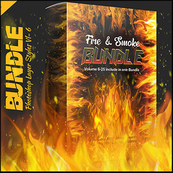 火焰和烟雾PSD插图背景