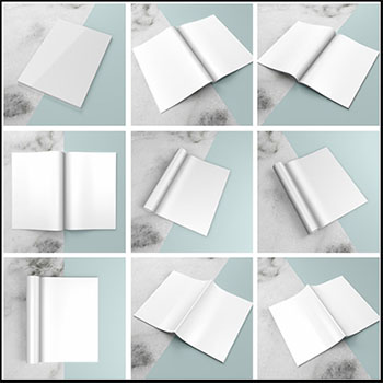 精致的多视角画册样机PSD模型