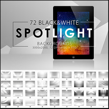 72款聚光灯产品展示背景JPG/PSD模板