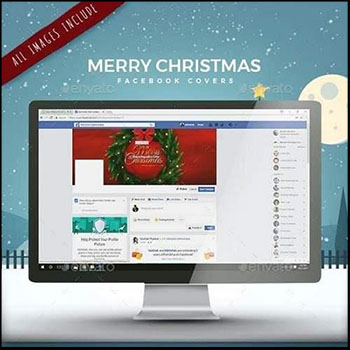 30款圣诞节横幅banner网页广告PSD分层模板