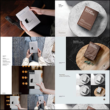 22款高端书籍场景样机PSD分层素材