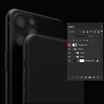 iPhone 11高级实体模型（7个场景）PSD分层素材