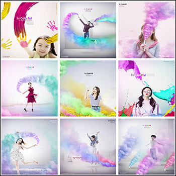 20款人物和油漆烟雾合成主题海报PSD分层模板