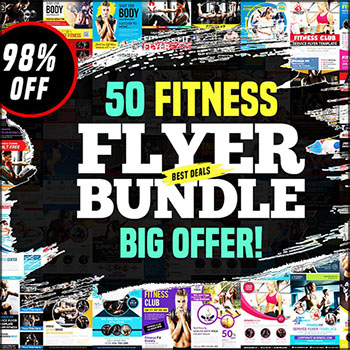 50款健身会所健身运动企业传单海报PSD分层模板