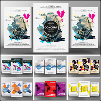 39款欧式派对传单海报PSD分层模板