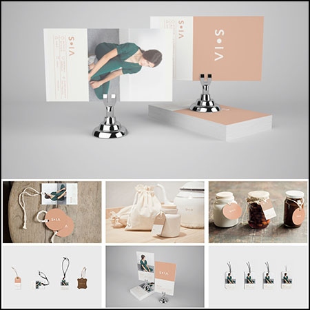 30款吊牌衣服吊牌样机展示PSD模型