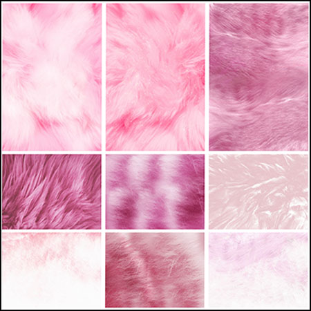 28款粉色毛绒绒毛毛背景PSD分层模板