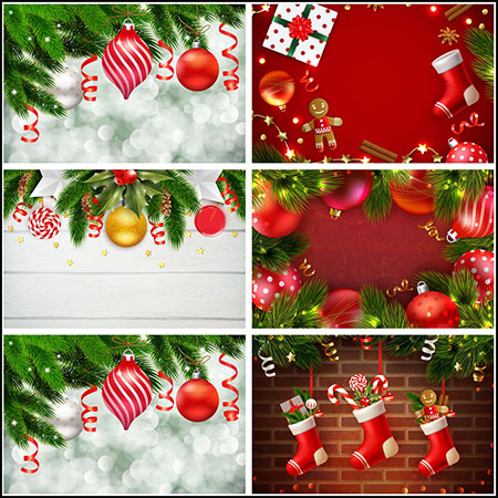 5款圣诞节海报背景第一素材网矢量模板精选