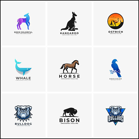 13款卡通动物LOGO企业徽标第一素材网矢量素材精选