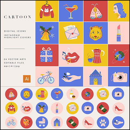 24款手绘圣诞假期冬季icons图标第一素材网矢量素材精选