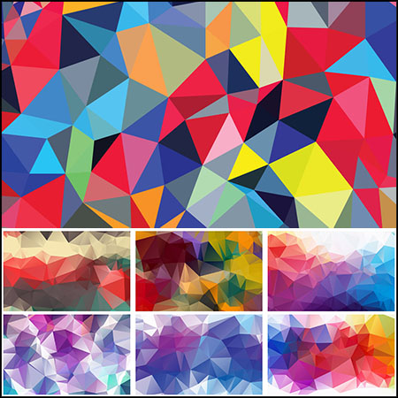 75款三角形多边形抽象背景第一素材网矢量模板精选