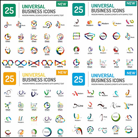 40套千款几何图形企业徽标LOGO标志第一素材网矢量素材精选