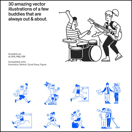 30个令人惊叹的传染媒介插图第一素材网矢量素材精选