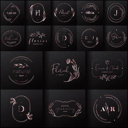 18款花卉植物装饰高端LOGO标志矢量徽标