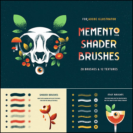 Illustrator着色器画笔AI笔刷