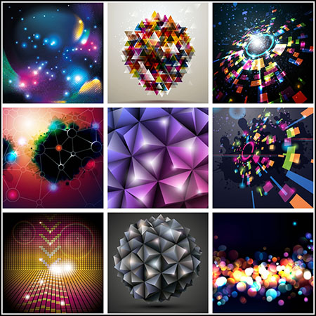 25款立体抽象背景第一素材网矢量素材精选