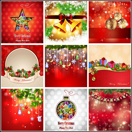 25款圣诞节插图和背景第一素材网矢量素材精选