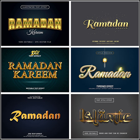 8款创意艺术字3D立体艺术字文本样式矢量模版30