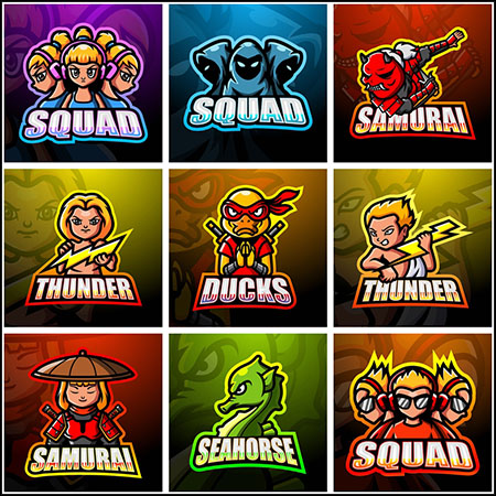 13款电子竞技LOGO标志第一素材网矢量图标精选4