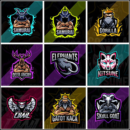 27款电子竞技LOGO标志第一素材网矢量图标精选5