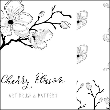 樱花花朵和花枝AI/SVG/PNG免抠图第一素材网矢量素材精选