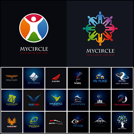 25款创意企业LOGO标志徽标第一素材网矢量素材精选