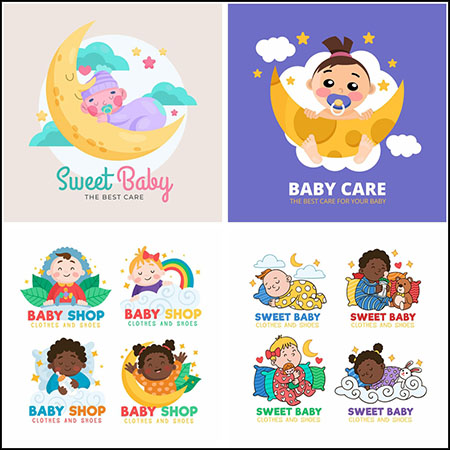 10款母婴店母婴产品LOGO标志第一素材网矢量图标精选