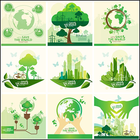 25款ECO绿色节能环保插图第一素材网矢量素材精选
