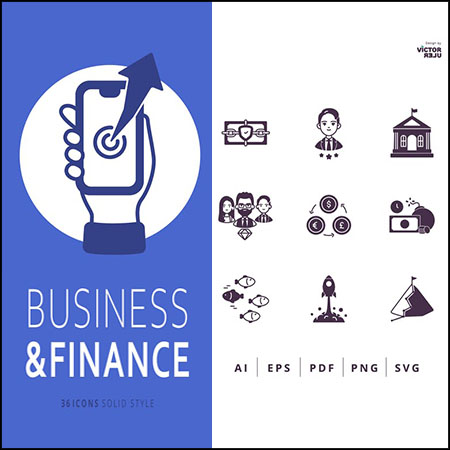 36个商业金融图标AI/EPS/PNG/SVG第一素材网矢量素材精选