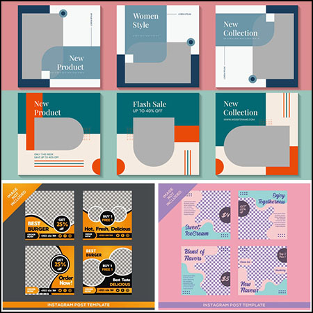 7套互联网交互网站促销横幅模板第一素材网矢量素材精选