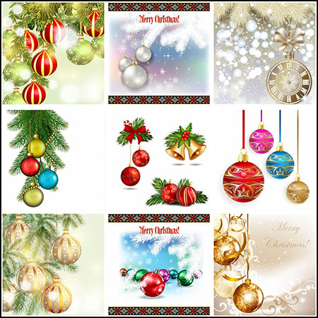 25款圣诞节圣诞球插图第一素材网矢量素材精选