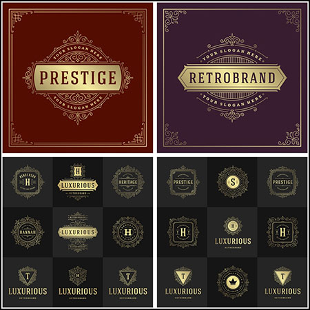 26款欧式高端字母LOGO矢量徽标标志