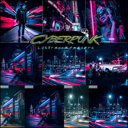 赛博朋克科幻城市夜景Lightroom预设
