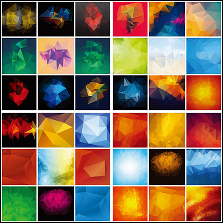 63款抽象几何菱形多边形背景第一素材网矢量素材精选