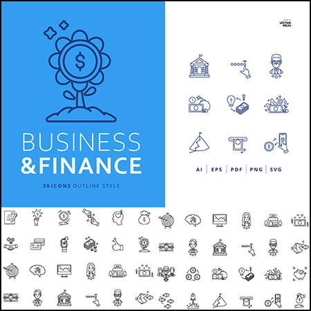 36个商业和金融图标SVG/PNG/AI/EPS第一素材网矢量素材精选