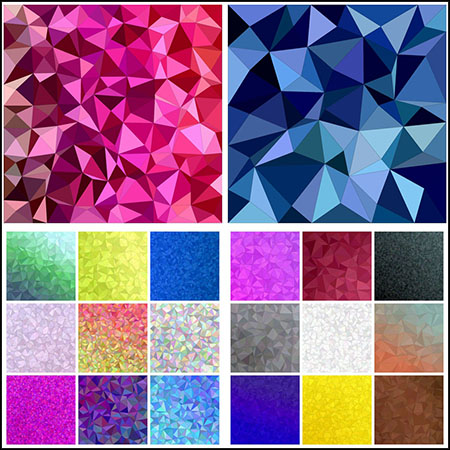 50款抽象渐变多彩几何图形背景第一素材网矢量素材精选