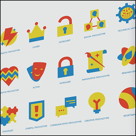 人格心理类型平面第一素材网矢量图标精选
