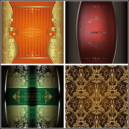 24款异域民族风花纹背景第一素材网矢量素材精选