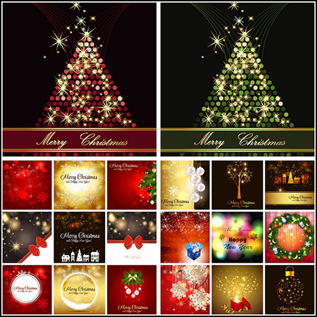 25款漂亮的圣诞节横幅背景第一素材网矢量模板精选