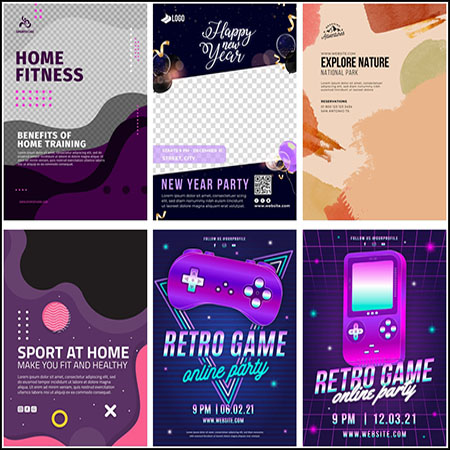 14款国外横幅促销海报第一素材网矢量模板精选