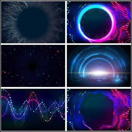 14款科技动态光效背景第一素材网矢量素材精选