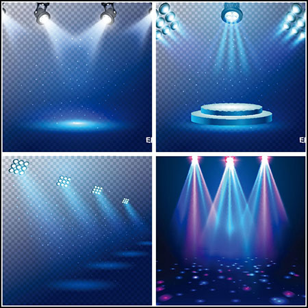 6款舞台灯光聚光灯背景第一素材网矢量素材精选