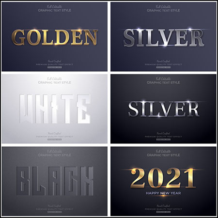 13款创意艺术字3D立体艺术字文本样式矢量模版141