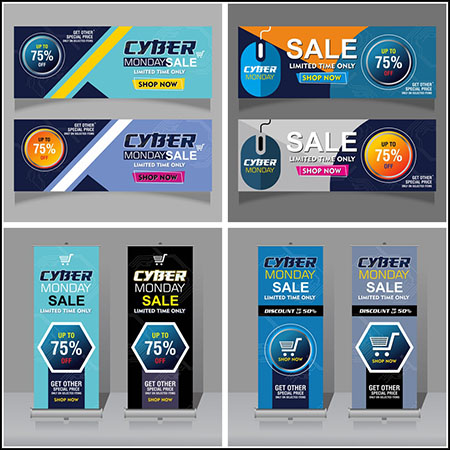 6套促销打折横幅第一素材网矢量模板精选