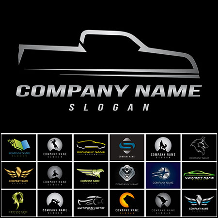 25款动物汽车抽象企业LOGO标志量素材