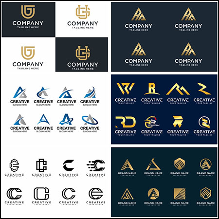 7套企业LOGO标志第一素材网矢量图标精选